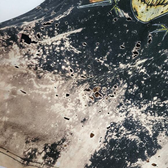 Bravado Distressed Guns N Roses Short Sleeve Tee M Bleach Dyed‎ Black - Picture 4 of 8